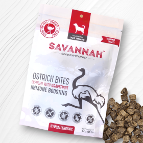 Ostrich Bites with Grapefruit : The Tasty, Immune-Boosting Treat for Dogs