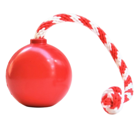 USA-K9 Cherry Bomb Durable Rubber Chew Toy, Treat Dispenser, Reward Toy