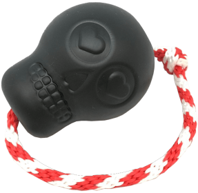 USA-K9 Magnum Skull - Black Magnum Rubber Chew Toy for Extreme Chewers