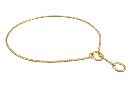 Slip Snake Show Chain Collar (24 in x 2.4mm) (size: 24 in x 2.4mm)