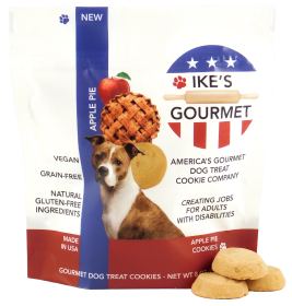 Ike's Gourmet Dog Treat Cookies - Real Fruit Shortbread Cookies Vegan and All-Natural Grain and Gluten Free Made in USA (Option: Apple Pie)