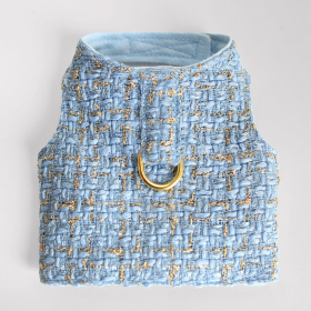 Chantel Tweed Dog Harness (Color: Blue, size: XS)