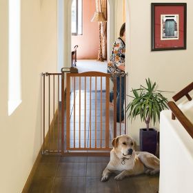 Tall One-Touch Gate II (Color: Brown)